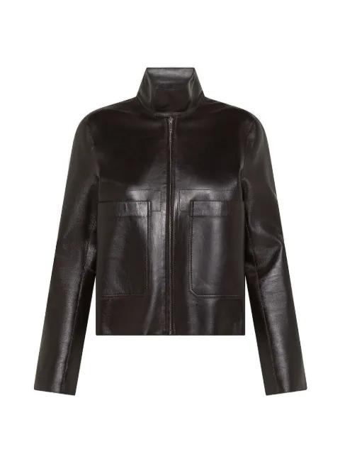 zip leather jacket by SEVENTY