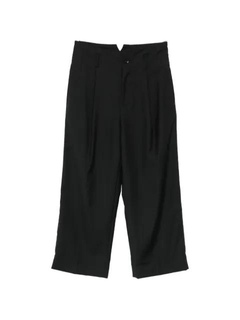 pleated logo-detail trousers by SEWMOD