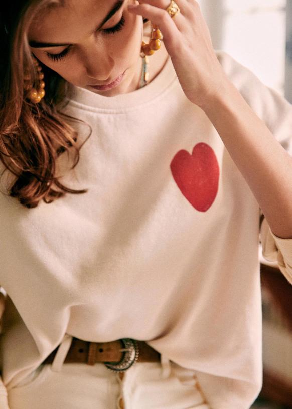 Heart sweatshirt by SEZANE