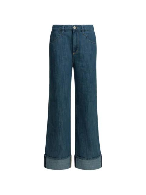belt-loop wide-leg jeans by SHAFT JEANS