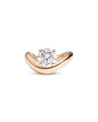 Certified Lab Grown Diamond Cloud Round Ring in 14K Yellow Gold by SHAHLA KARIMI