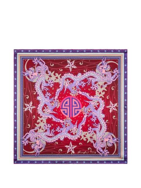 Flying Dragon silk scarf by SHANGHAI TANG