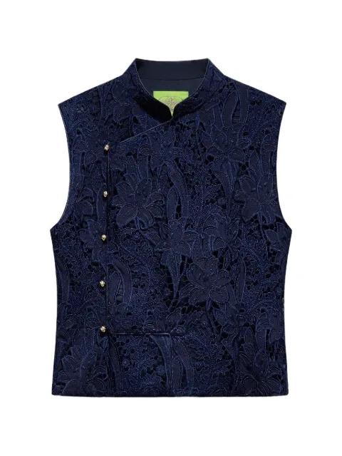 Tang floral-lace top by SHANGHAI TANG