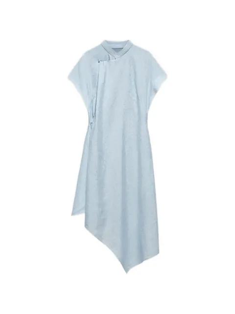 Tang jacquard asymmetric dress by SHANGHAI TANG