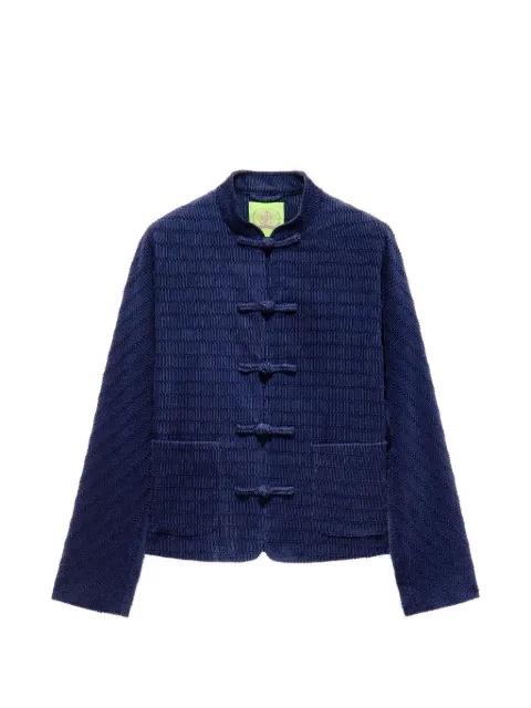 buttoned corduroy jacket by SHANGHAI TANG