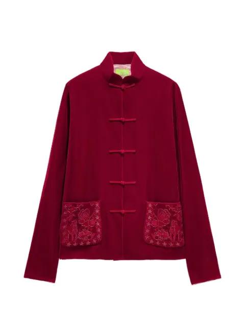 embroidered pocket tang jacket by SHANGHAI TANG