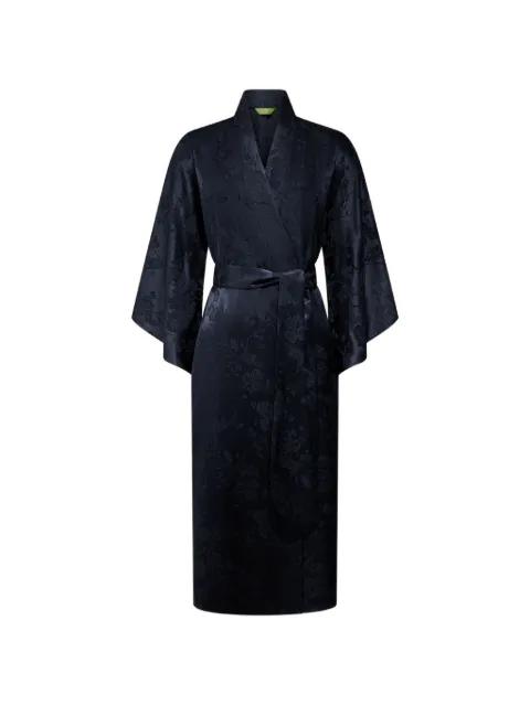 floral silk dressing gown by SHANGHAI TANG