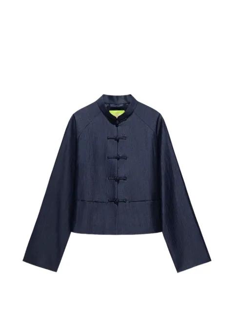 frog-button cropped jacket by SHANGHAI TANG