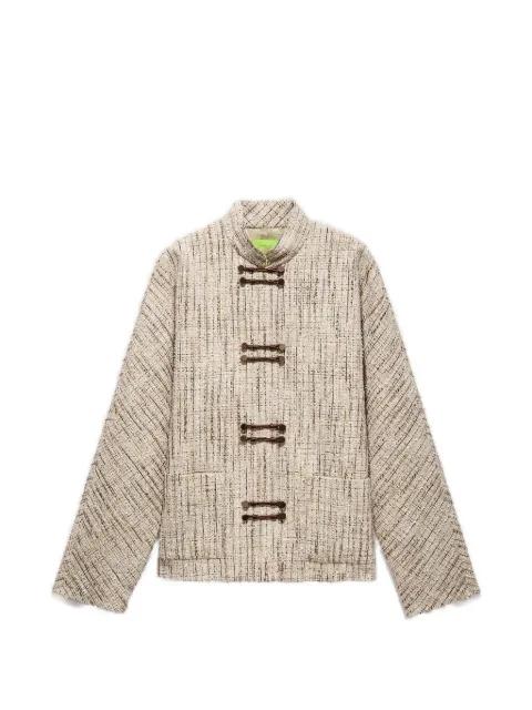 front toggle jacket by SHANGHAI TANG