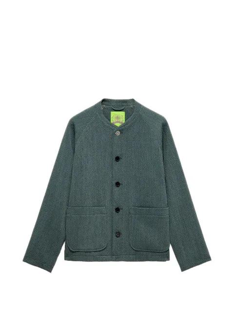 herringbone button jacket by SHANGHAI TANG