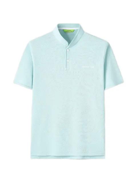 horse-motif mandarin polo shirt by SHANGHAI TANG