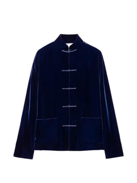 knot-button pocket jacket by SHANGHAI TANG