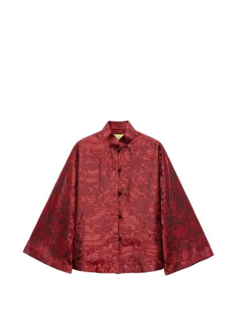patterned button jacket by SHANGHAI TANG