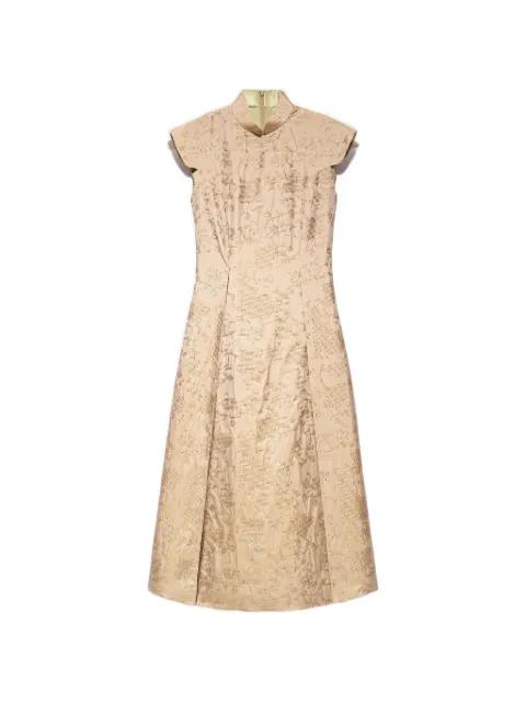 sequin collared dress by SHANGHAI TANG
