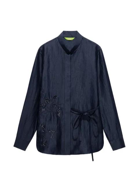 tie-detail shirt by SHANGHAI TANG