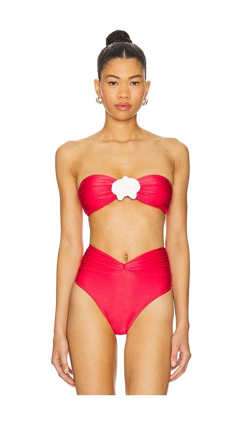 Shani Shemer Callisto Bikini Top in Red by SHANI SHEMER