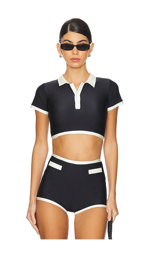 Shani Shemer Chloe Crop Top in Black by SHANI SHEMER