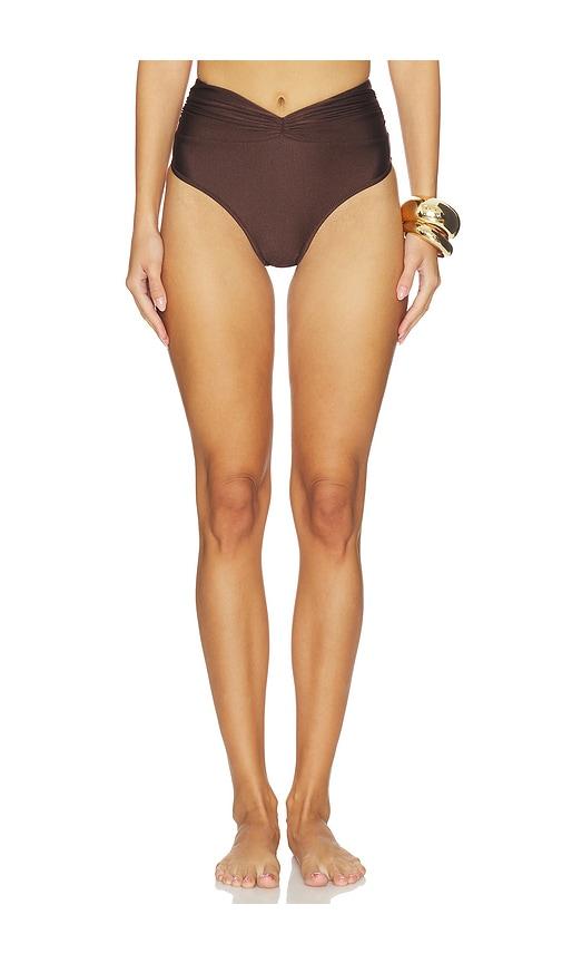 Shani Shemer Claire Bikini Bottom in Brown by SHANI SHEMER