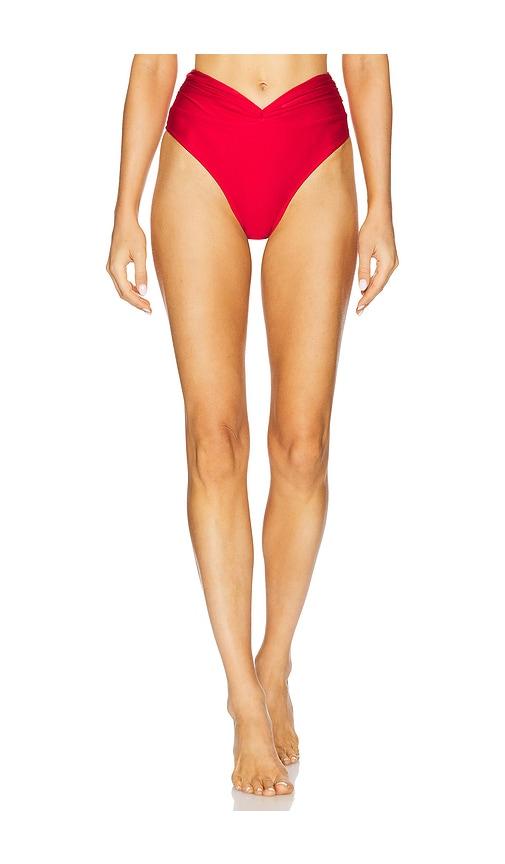 Shani Shemer Claire Bikini Bottom in Red by SHANI SHEMER