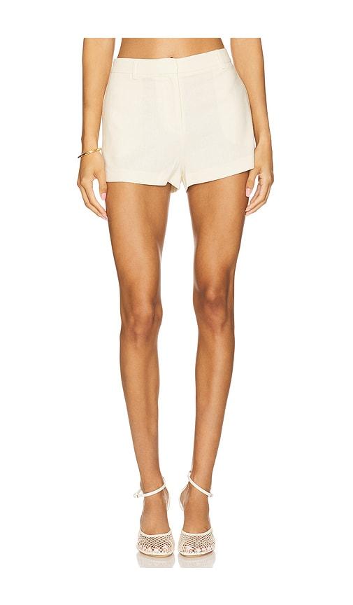 Shani Shemer Jolin Shorts in Cream by SHANI SHEMER