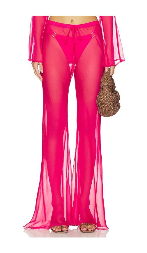 Shani Shemer Kairo Wide Leg Pants in Fuchsia by SHANI SHEMER