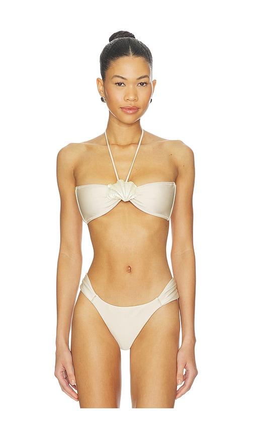 Shani Shemer Liv Bikini Top in Ivory by SHANI SHEMER