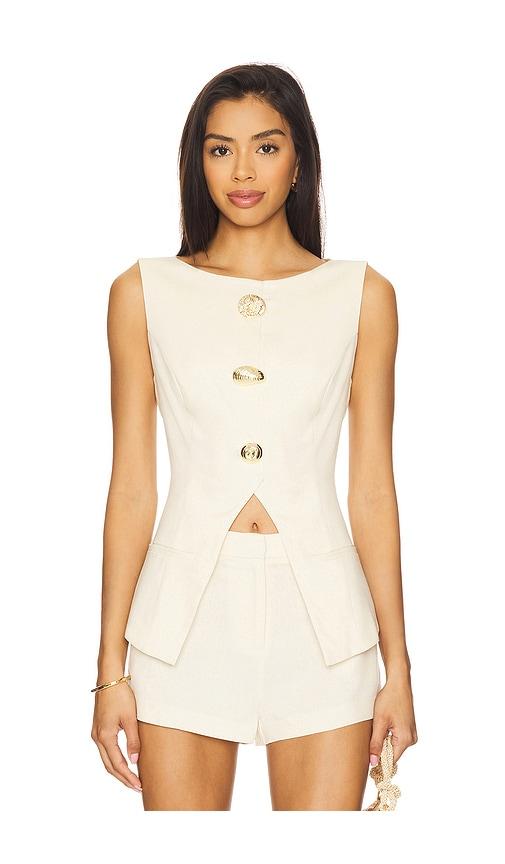 Shani Shemer Shani Top in Cream by SHANI SHEMER