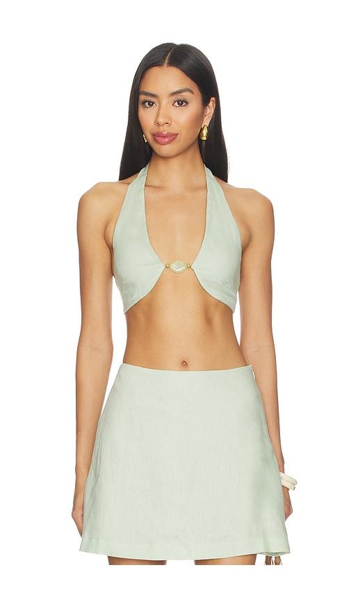 Shani Shemer Tommy Top in Mint by SHANI SHEMER
