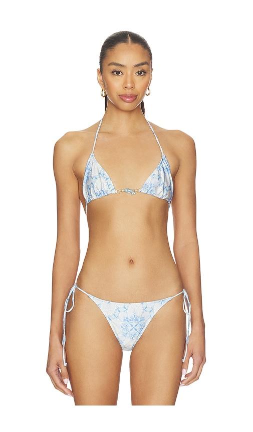 Shani Shemer Vivienne Bikini Top in Baby Blue by SHANI SHEMER