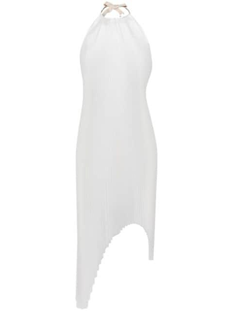asymmetric pleated midi dress by SHANSHAN RUAN