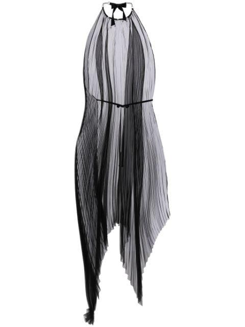 asymmetric pleated midi dress by SHANSHAN RUAN
