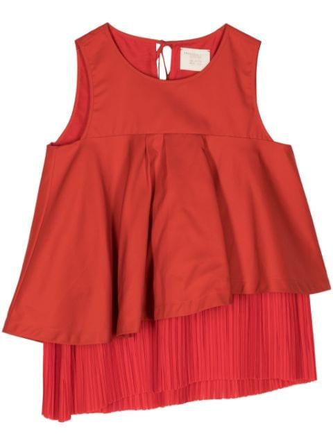 asymmetric ruffled top by SHANSHAN RUAN