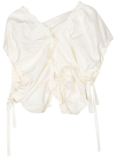 asymmetric silk top by SHANSHAN RUAN