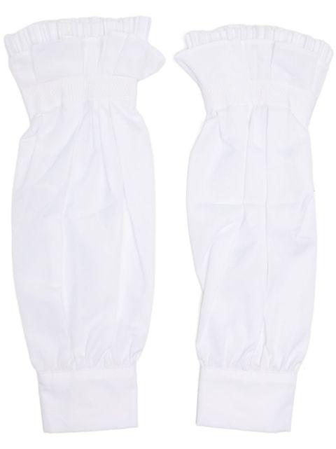 pleated cotton sleeves by SHANSHAN RUAN