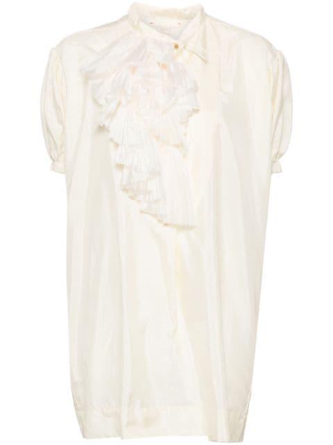 short puff sleeves blouses by SHANSHAN RUAN