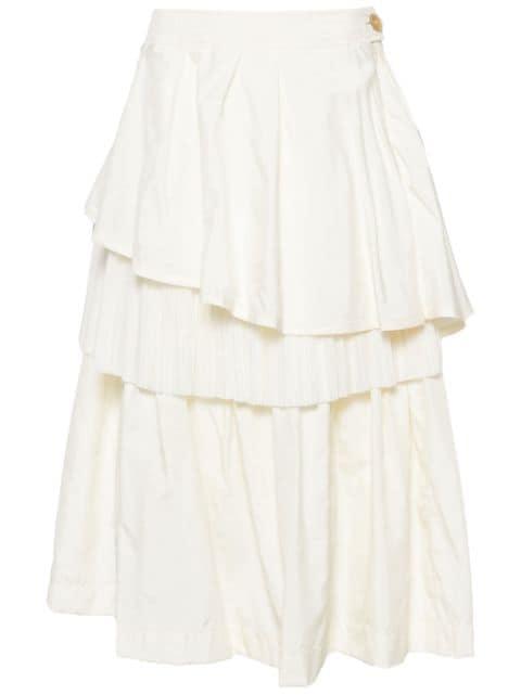 tulle-overlay ruffled skirt by SHANSHAN RUAN