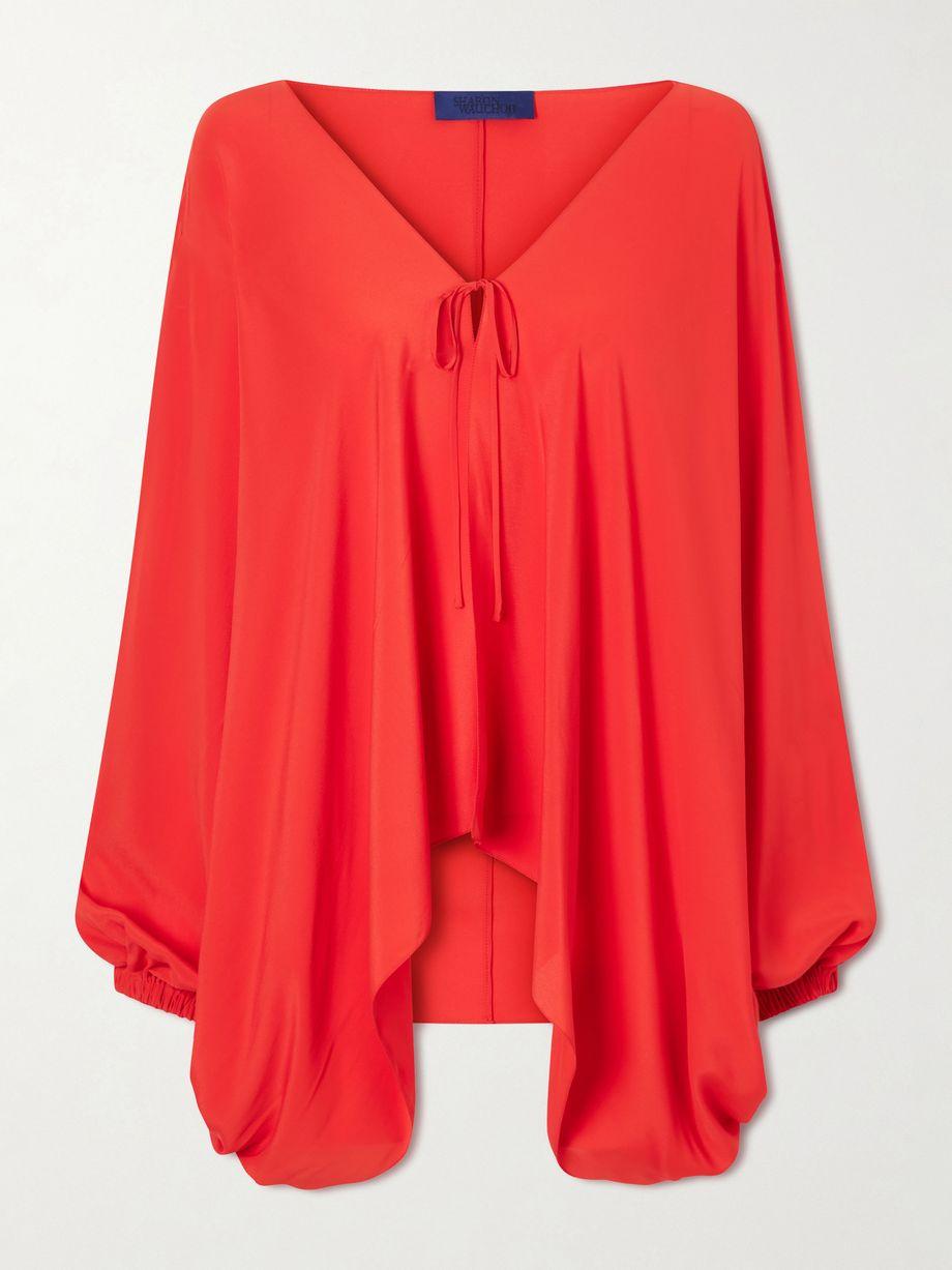 Cul silk-satin jacket by SHARON WAUCHOB