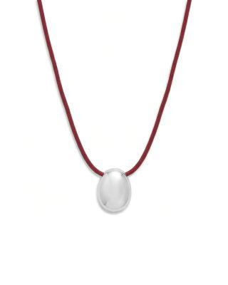 Connor Oval Leather Cord Pendant Necklace by SHASHI