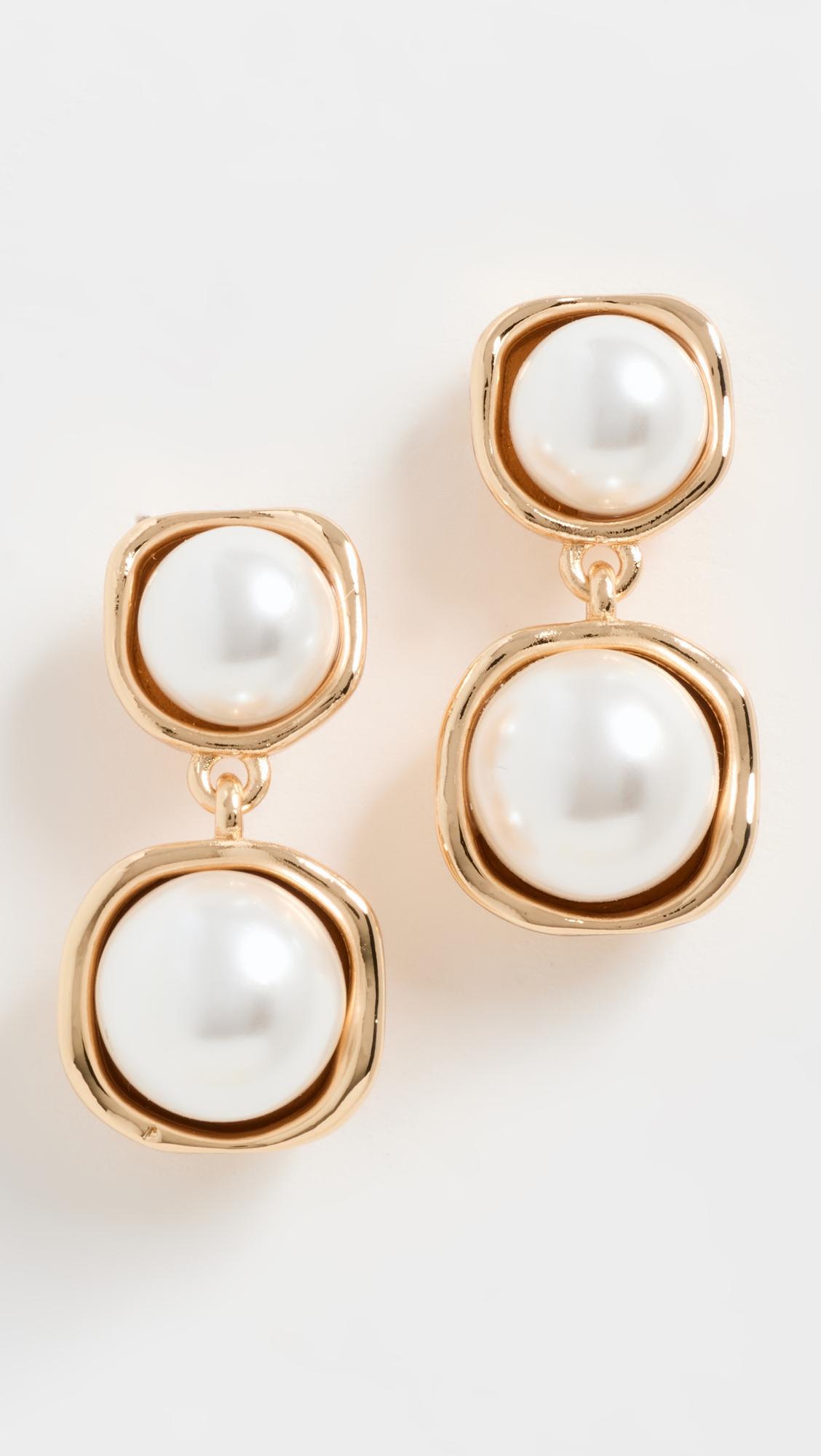 Noor Pearl Drop Earrings by SHASHI