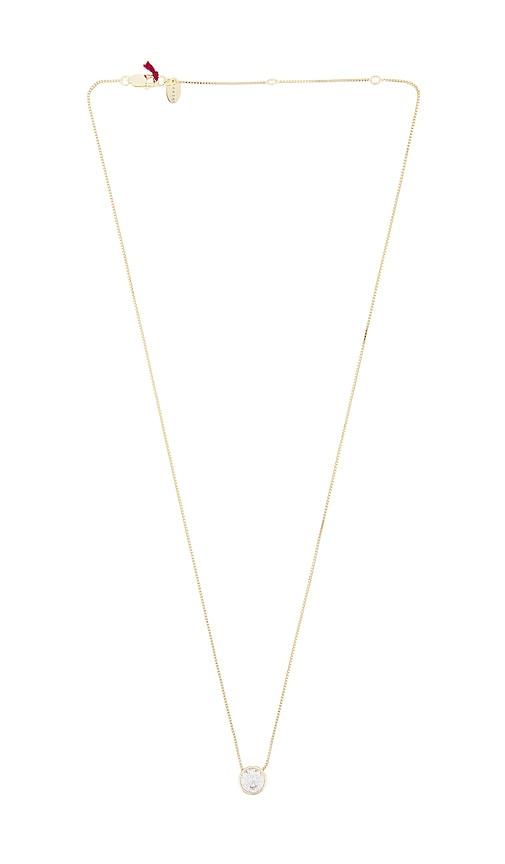 SHASHI Bezel Necklace in Metallic Gold by SHASHI