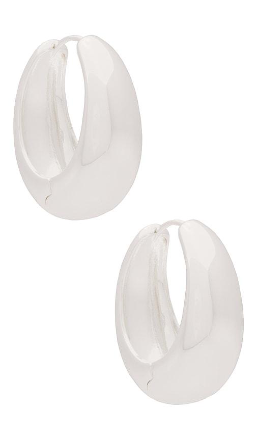 SHASHI Cameron Hoop in Metallic Silver by SHASHI