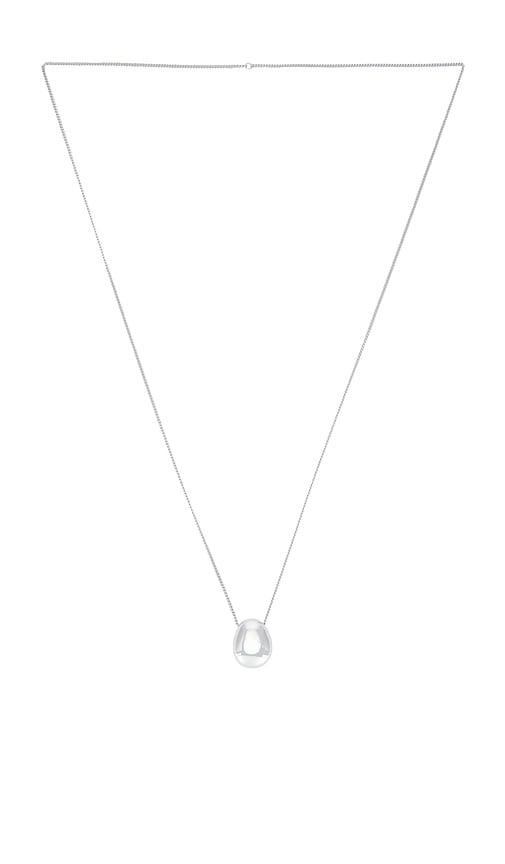 SHASHI Carter Pendant Long Necklace in Metallic Silver by SHASHI