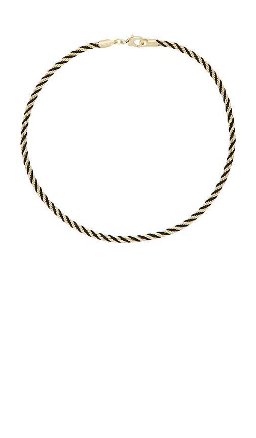 SHASHI Duet Rope Chain Necklace in Metallic Gold,Black by SHASHI