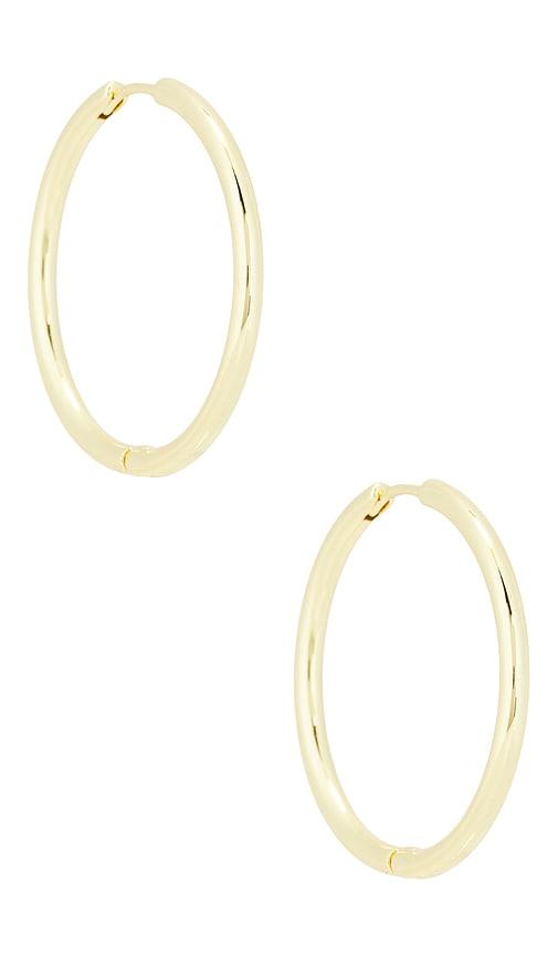 SHASHI Essential Hoop Earrings in Metallic Gold by SHASHI