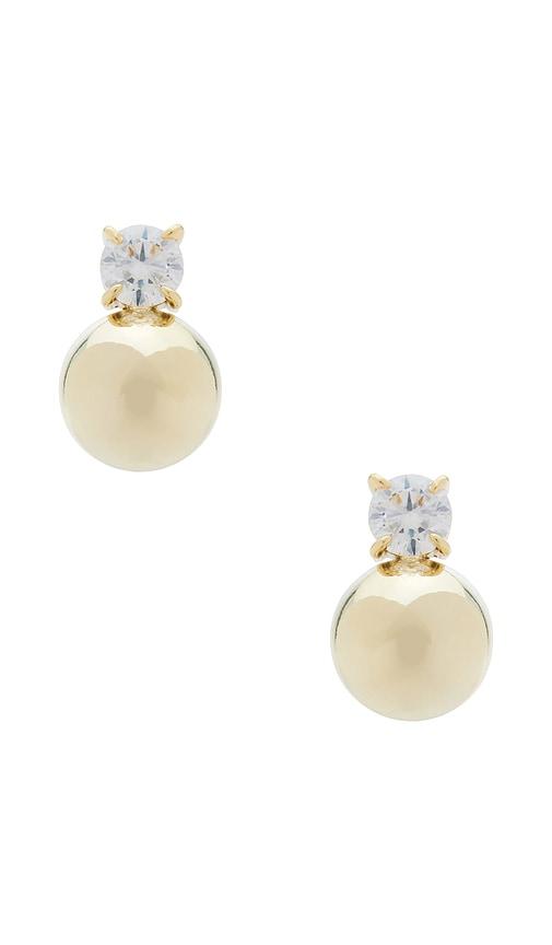 SHASHI Gold Bliss Earring in Metallic Gold by SHASHI