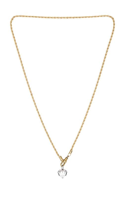 SHASHI Heart Georgian Cut Pendant Necklace in Metallic Gold by SHASHI