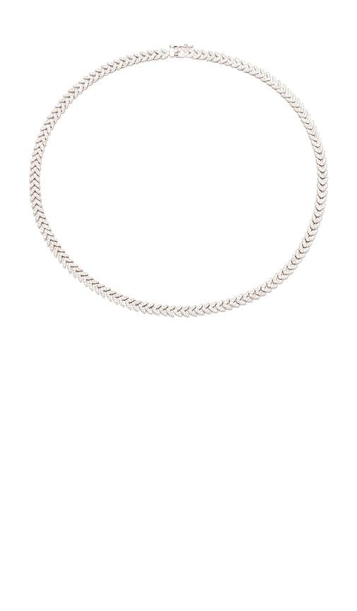 SHASHI Kalista Tennis Necklace in Metallic Silver by SHASHI