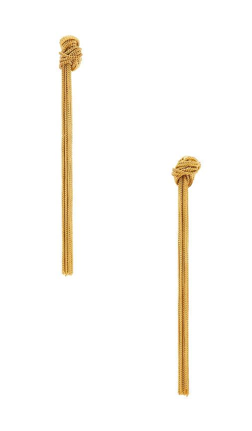 SHASHI Le Pompon Ii Earring in Metallic Gold by SHASHI