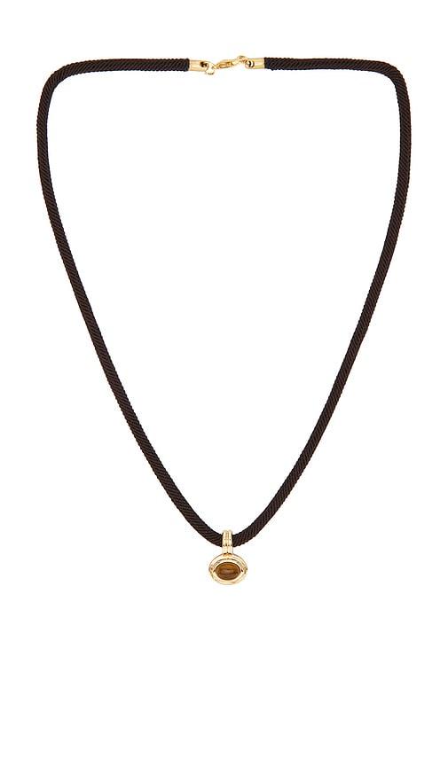 SHASHI Maxwell Cord Necklace in Brown by SHASHI