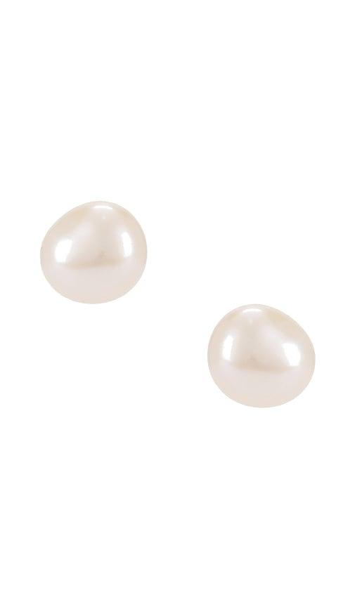 SHASHI Pearl Stud Earring in Ivory by SHASHI